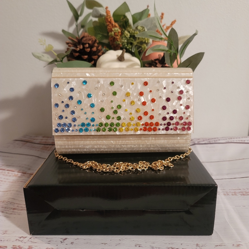 Crystal Embellished Party Clutch KURT GEIGER LONDON